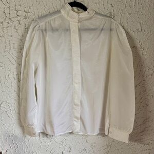 Vintage Women’s Shimmer Blouse with Collar Detail Size 12
